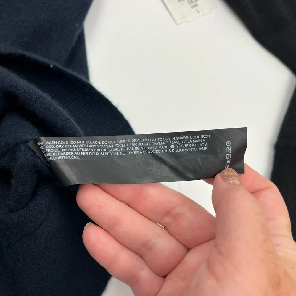 Theory Hilles Crewneck Cashmere‎ Sweater 100% Cashmere Mens NO SIZE TAG *FLAWED
